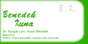 benedek kuna business card